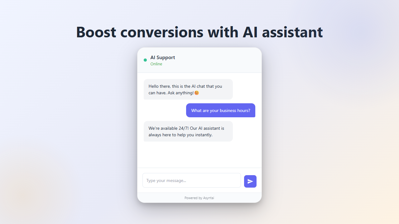 Asyntai Chatbot | Kirby CMS Plugins