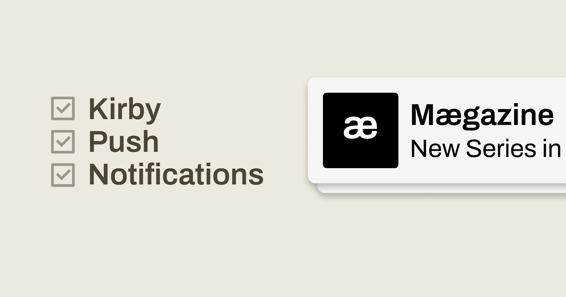 Kirby Push Notifications | Kirby CMS Plugins