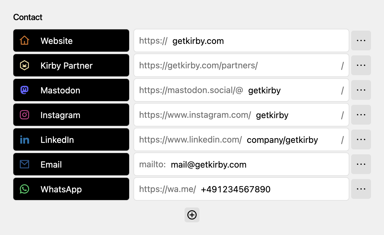 Contact Field | Kirby CMS Plugins